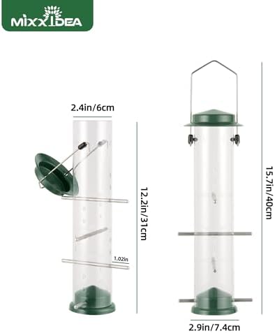 MIXXIDEA Finch Bird Feeder Hanging Metal Thistle Seed Feeder