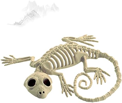 1Pcs Halloween Skeleton Bones Gecko Plastic Gecko Skeleton Model for Halloween Decoration Terror Scary Props