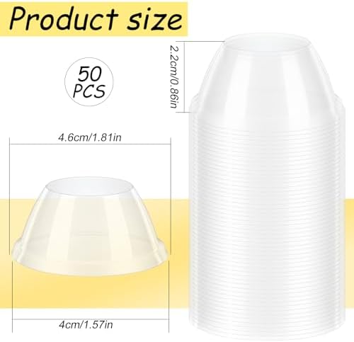 50 Pack Grow Domes Hydroponic, Transparent Hydroponic Dome Covers for Plants, 1.57in Inner Humidity Plant Domes Caps Plant Covers for Growing System
