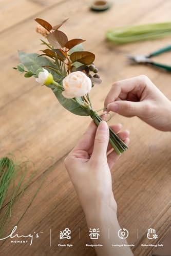 Ling's moment Artificial Flower Stem Tool Set Covers, Flexible Stem Tubes