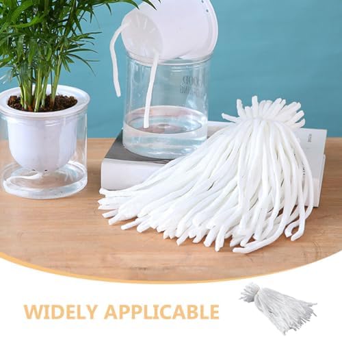 100Pcs Water Absorption Cotton Cord for Planter Pots Automatic Watering Device System Self-Watering Wick for Hydroponic Plants Indoor Flowerpot Accessory