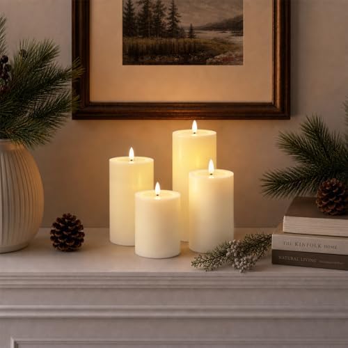 Outdoor Waterproof Flameless Candles Battery Operated with Remote and Timer
