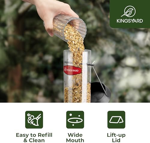 Kingsyard Tube Bird Feeder for Outdoors Hanging