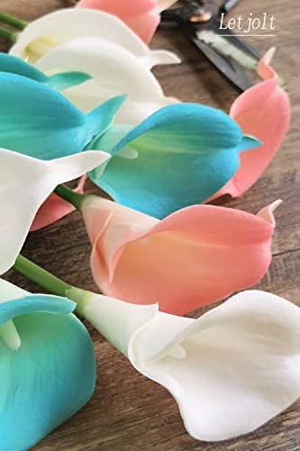 Letjolt Artificial Calla Lily Flowers 12Pcs Light Pink Realistic Flower
