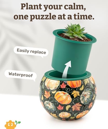 PieceRelax Unique 3D Puzzle Planter - 80 Plastic Pieces [K1107]