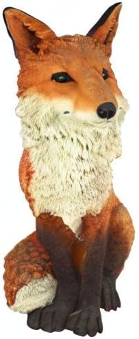 Design Toscano Simon The Woodland Fox Indoor/Outdoor Garden Statue for Patio, Pool or Lawn, 18 Inch Tall, Cast Stone