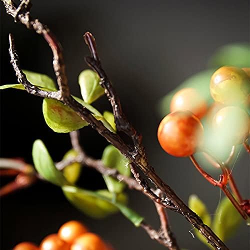 Artificial Pip Berry Stems,3Pack 27.5Inches Red Berry Stems Berry Spray Picks Handmade Berry Picks for Table Home Wedding Christmas Holiday Decor, 210715XU01-2-3-10458-1150250041