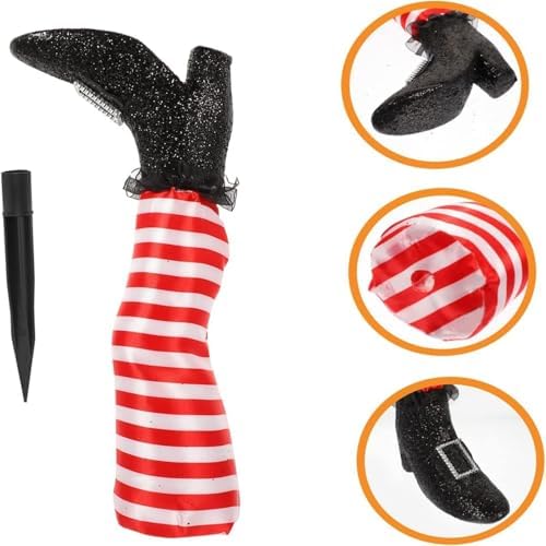 Halloween Witch Legs Yard Stakes Halloween Decorations, 2 Pack Wicked Witch Legs, Funny Upside Down Witches Legs Decorations, for Front Yard, Lawn & Garden, Style-B