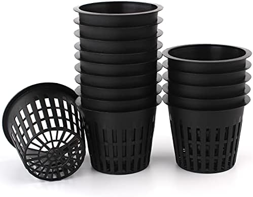 Plastic Net Cups Pots for 3 Inch Holes for Hydroponics, 15 Pack
