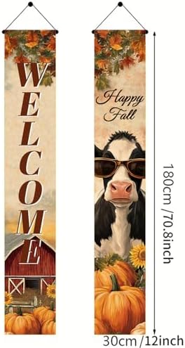 BlissYard Fall Porch Banner 12x71 Inch