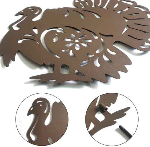 Metal Turkey Garden Stakes,Outdoor Thanksgiving Decorations Yard Art Decor
