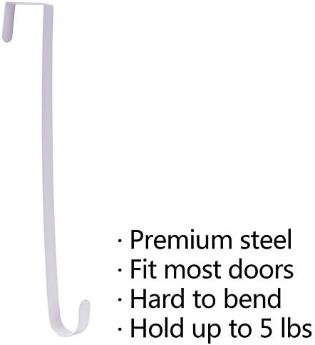 Sattiyrch 15" Wreath Hanger for Front Door, Over the Door Wreath Hook