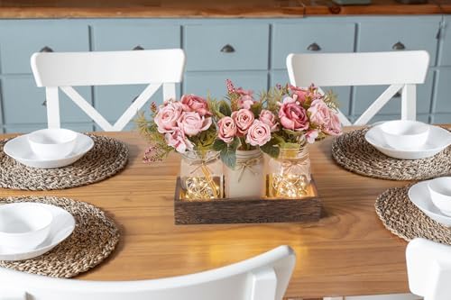 Mkono Mason Jar Lights Centerpieces for Tables Dining Room Farmhouse Decor