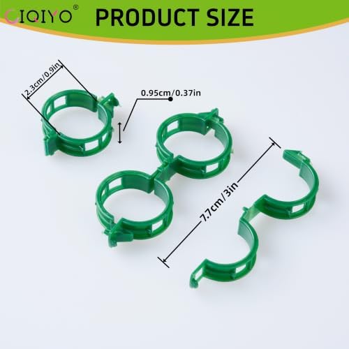 Plant Support Clips,Plastic Clips for Securing Plants,Tomato Vine Clips,Plant Fixing Clips,Garden Clips for Climbing Plants,Grape and Vine Vegetables (130, Green)