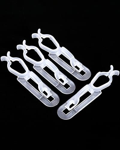 Tatuo 100 Pack Christmas Light Clips for C7 C9 Bulbs Shingle Gutter, Clear
