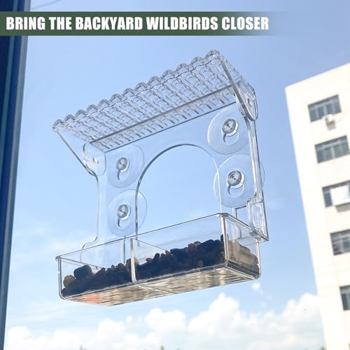 2PCSchunhai Clear Bird Feeder for Window