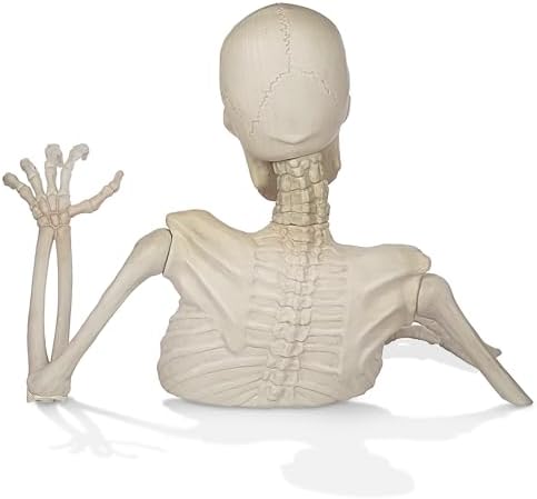 BOO BOX 35" Groundbreaking Skeleton - Outdoor Halloween Decorations for Porch or Yard