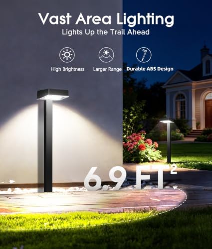 ELECLINK Solar Pathway Lights Outdoor, 12 Pack Garden Lights Solar Powered Path Light with Focused Beam Lens, 2 Light Modes Waterproof Outdoor Solar Light for Yard Driveway Walkway Landscape