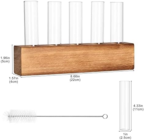 YIBOT Plant Propagation Station, Plant Terrarium with Wooden Stand