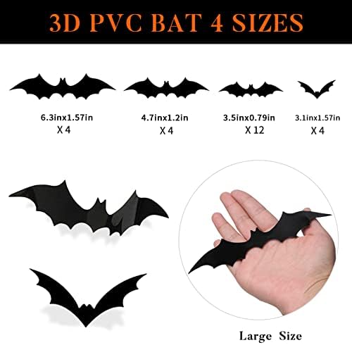 7 Pack Creepy Cloth Halloween Decorations72x30 Inch with Bats