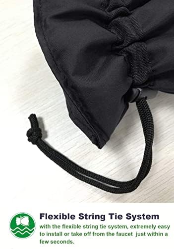 Pro Outdoor Faucet Cover Socks for Winter Freeze Protection, 5.9" W x 7.7" H, Black, Set of 2