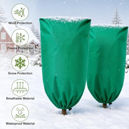 NONMON 4 Packs Plant Covers Freeze Protection 47.7" X 72"