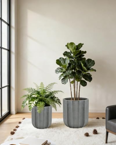 10 Inch Ceramic Plant Pot for Indoor Plants with Drainage Hole
