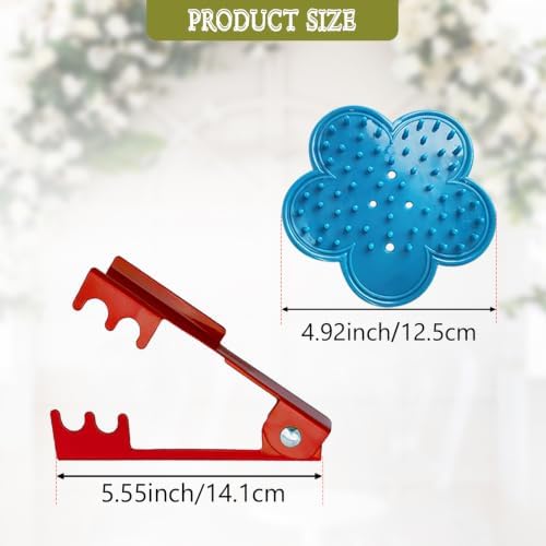 Rose Stem Thorn Stripper Tool Set, 1-Pack with Metal Stripper (Red) & Soft Plastic Stripper (Blue), Garden Tool for Removing Thorns from Stems and Leaves