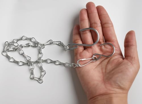 Chain for Hanging Plants,25 Inch Hanging Chain (Silver, 25 Inch-4PCS)