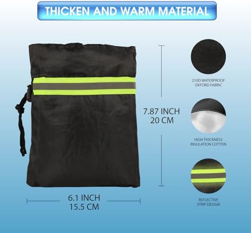 Outdoor Faucet Cover for Winter, 4 Pack Water Socks for Freeze Miser, 8.5"x6.8" Spigot Hose Bib Covers, Reusable Freeze Protection Pipe Insulation