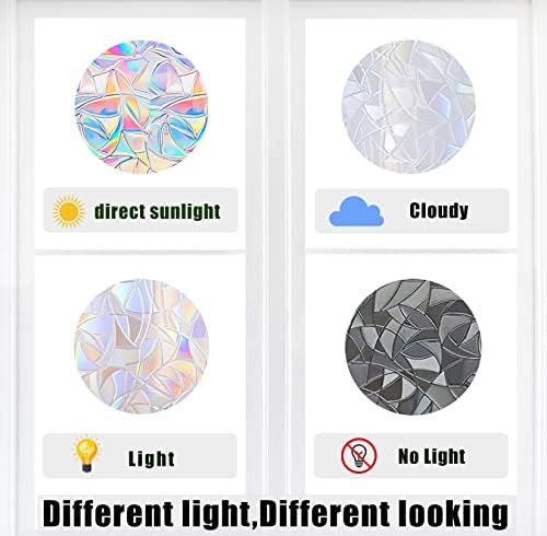 25 Pieces Flower and Butterfly Ring Window Decals for Bird Strike Prevention - Reusable Rainbow Suncatcher Clings to Save Birds, Non-Adhesive Anti-Collision Stickers, Easy Remove No Residue