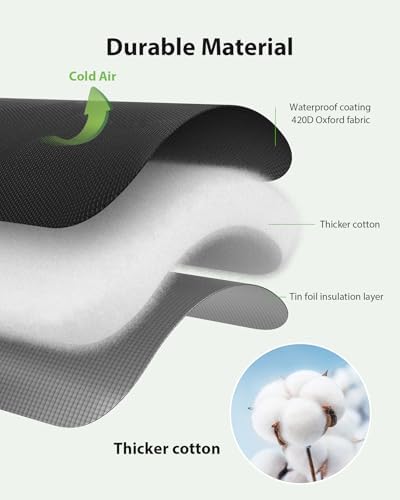 Outdoor Faucet Covers for Winter Freeze Protection, Kanosan 8.3"H X 6.7"W Thickened Reflective Outside Spigots Covers Hose Bib Insulated Sock for Winter Cold Weather, 6 Pack Black