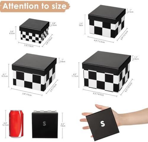 Square Gift Boxes with Lids for Presents Paper Nesting Gift Boxes for Gifts