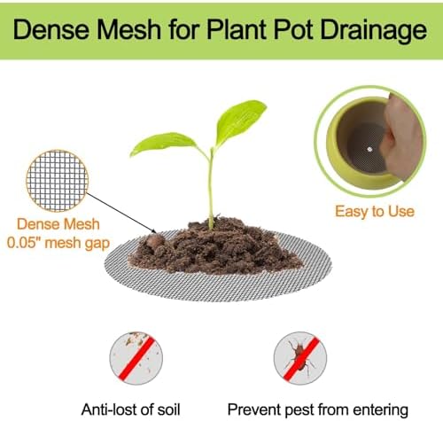 Drainage Mesh for Plant Pots Bonsai Mesh Screen Liner 20 Pcs 8 x 12 inches