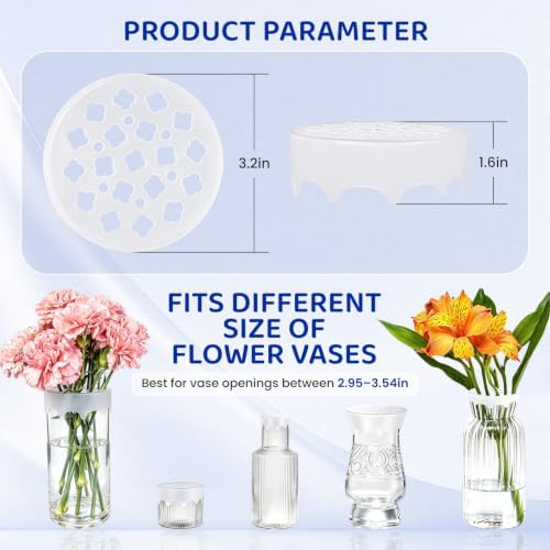 Silicone Flower Arranging Grid, Flexible Floral Stem Holder for Vases DIY
