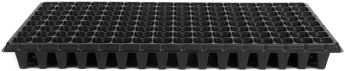 RooTrimmer 10Pcs 128 Cell Seed Starter Trays, Thick Durable Nursery 128 Cell Plug Tray Seedling Flat Plastic Shallow