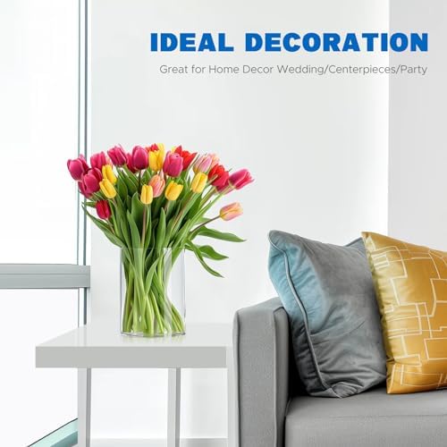 JYPS Flower Clear Vase Centerpiece for Home