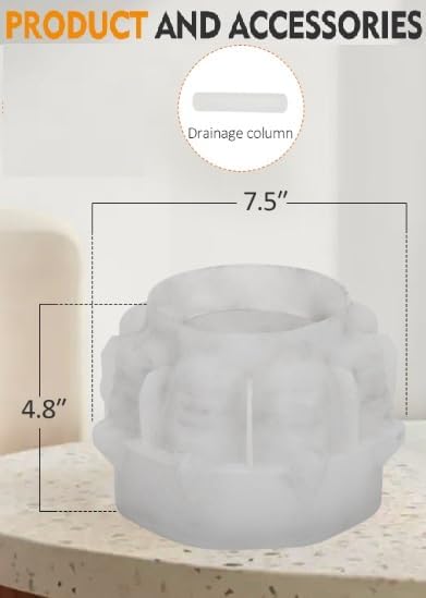 Silicone Head Face Planter Mold, Multi-Face, 8 inch Flower Pot Mold | Indoor/Outdoor, Multi-Face Shaped, Succulent
