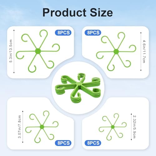 32pcs Plant Support for Indoor Plants,Plant Stem Support, Plastic Reusable Plant Support Clips Indoor Plants Accessories