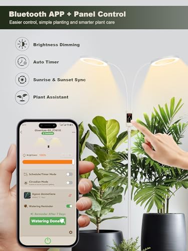 GLOWRIUM Smart Grow Lights for Indoor Plants,Plant Light with Bluetooth App
