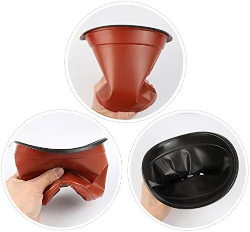 Augshy 130 Pcs 6 Inches Plastic Plant Nursery Pots, Seed Starting Container