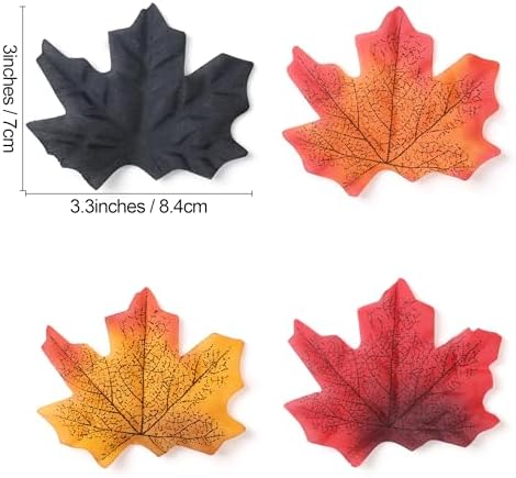 SITUMEIZI 400Pcs Fake Fall Leaves, Maple Leaf for Halloween Decor