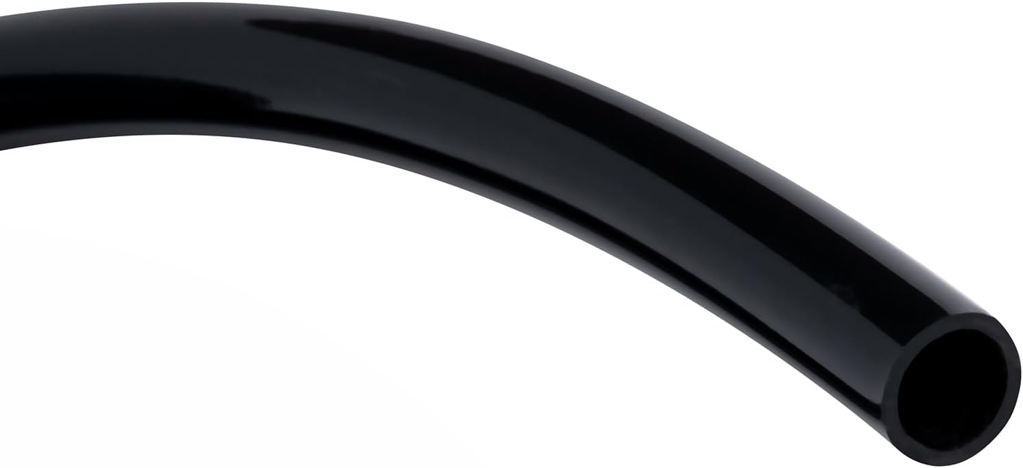 Black Vinyl Tubing 5/8” id - 50 Ft PVC Flexible Plastic Irrigation Hose | Hybrid Hose Transfer Water Air Oil for Pond