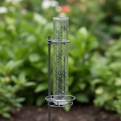 4 Pcs Rain Gauge Replacement Tube, 5 Inch Plastic Rain Gauges for Yard Garden Outdoor Lawn Home