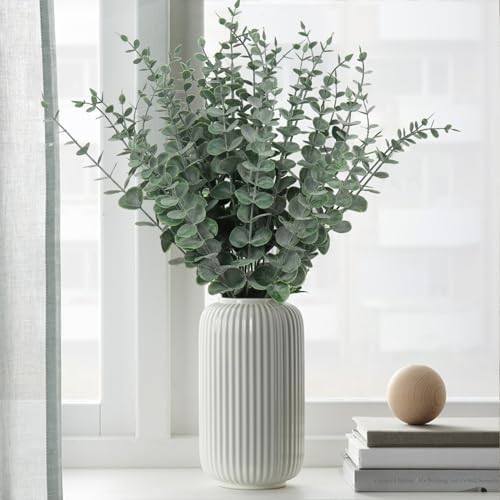 RECUTMS 36PCS Artificial Eucalyptus Leaves Stems 14.6In DIY Bouquet Decor