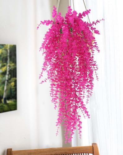 RECUTMS Artificial Plants Fake Hanging Vines Shrub Draping Eucalyptus Vines