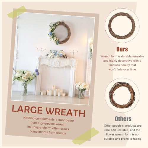 18 Inch Large Grapevine Wreath Base, 2 Pack