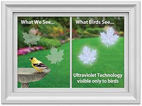 WindowAlert Maple Leaf Window Decals, UV Reflective Bird Collision Cling