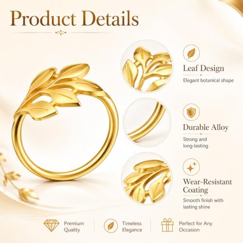 80 Pcs Gold Leaf Napkin Rings Metal Napkin Ring Holder Buckles