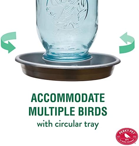 Perky-Pet 1 Mason Jar Wild Bird Waterer 783, Blue